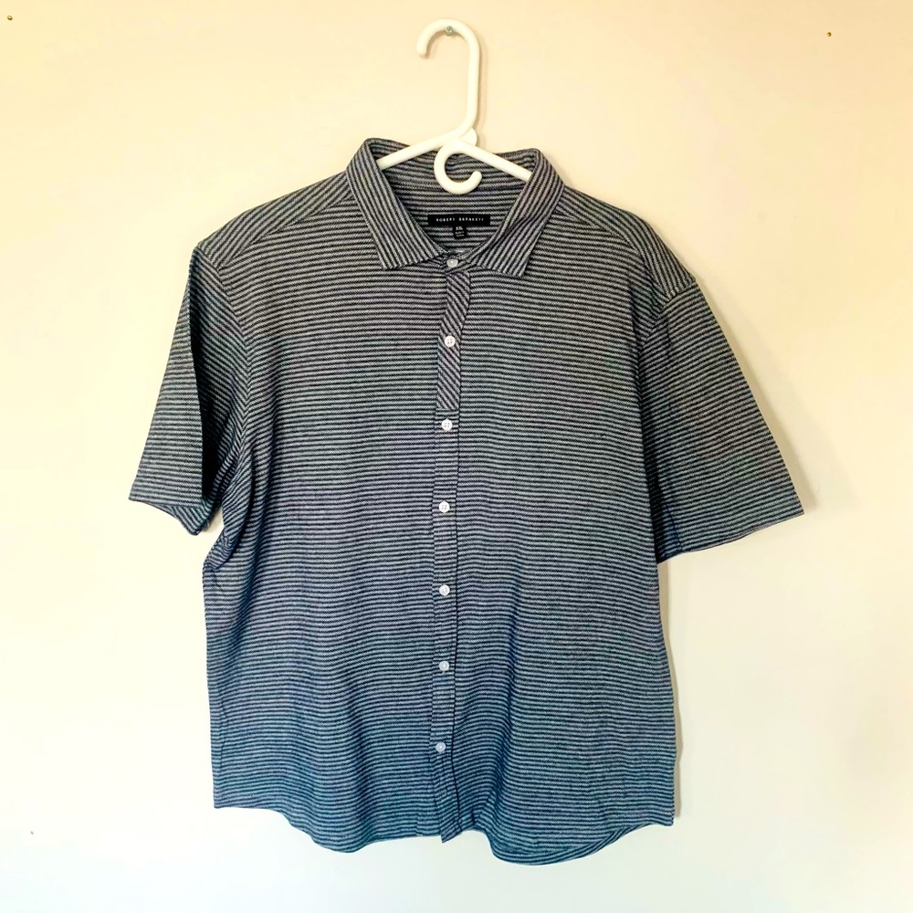 Robert Barakett Knit Button Down Shirt 
Size XXL Like NEW